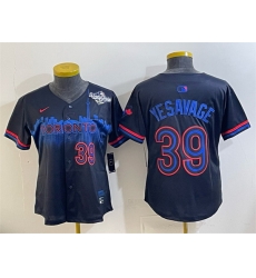 Women Toronto Blue Jays 39 Trey Yesavage Navy 2025 World Series City Connect Limited Stitched Baseball Jersey Women Toronto Blue Jays 39 Trey Yesavage Navy 2025 World Series City Connect Limited Stitched Baseball Jersey