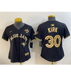 Youth Toronto Blue Jays 30 Alejandro Kirk Black Gold 2025 American League Champions Limited Stitched Baseball Jersey Youth Toronto Blue Jays 30 Alejandro Kirk Black Gold 2025 American League Champions Limited Stitched Baseball Jersey