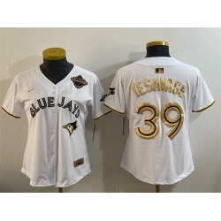 Youth Toronto Blue Jays 39 Trey Yesavage White Gold 2025 American League Champions Limited Stitched Baseball Jersey