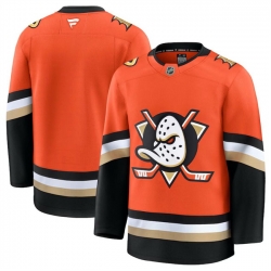 Men Anaheim Ducks Blank Orange 2024 25 Home Stitched Hockey Jersey