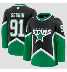 Men Dallas Stars 91 Tyler Seguin Black 2025 26 Alternate Stitched Hockey Jersey