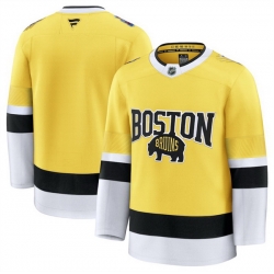 Men Boston Bruins Blank Gold 2026 Stadium Series Stitched Hockey Jersey