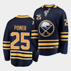 Men Buffalo Sabres 25 Owen Power Navy Stitched jersey