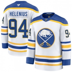 Men Buffalo Sabres  94 Konsta Helenius White Stitched Hockey Jersey
