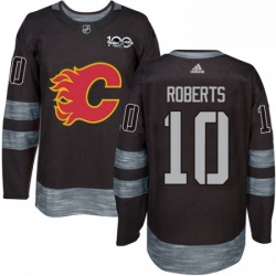 Mens Adidas Calgary Flames 10 Gary Roberts Authentic Black 1917 2017 100th Anniversary NHL Jersey  Mens Adidas Calgary Flames 10 Gary Roberts Authentic Black 1917 2017 100th Anniversary NHL Jersey