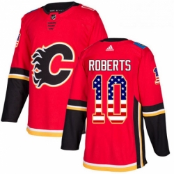 Mens Adidas Calgary Flames 10 Gary Roberts Authentic Red USA Flag Fashion NHL Jersey  Mens Adidas Calgary Flames 10 Gary Roberts Authentic Red USA Flag Fashion NHL Jersey