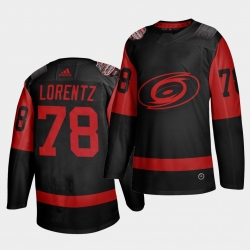 Carolina Hurricanes 78 Steven Lorentz Black Men 2021 Stadium Series Outdoor Game Jersey