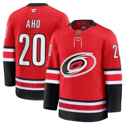 Men Carolina Hurricanes 20 Sebastian Aho Red 2024 25 Alternate Stitched Hockey Jersey