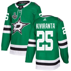 Men Adidas Dallas Stars 25 Joel Kiviranta Green Home Authentic 2020 Stanley Cup Final Stitched NHL Jersey