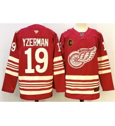 Men Detroit Red Wings 19 Steve Yzerman Red 2025 26 With C Patch Centennial Premium Stitched Hockey Jersey Men Detroit Red Wings 19 Steve Yzerman Red 2025 26 With C Patch Centennial Premium Stitched Hockey Jersey