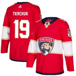 Men Florida Panthers 19 Matthew Tkachuk Red 2022 Reverse Retro Stitched Jersey