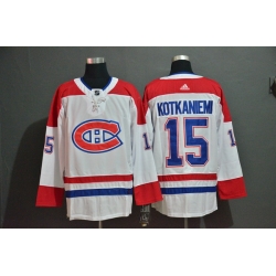 Men Montreal Canadiens 15 Jesperi Kotkaniemi White Adidas Jersey