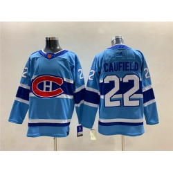 Men Montreal Canadiens 22 Cole Caufield 2022 23 Reverse Retro Stitched Jersey