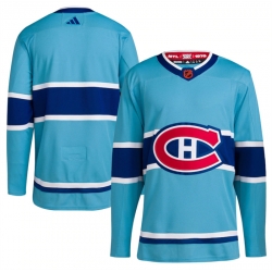 Men Montreal Canadiens Blank Blue 2022 23 Reverse Retro Stitched Jersey