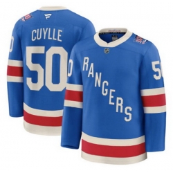 Men New York Rangers 50 Will Cuylle Blue Centennial Stitched Hockey Jersey Men New York Rangers 50 Will Cuylle Blue Centennial Stitched Hockey Jersey