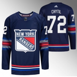 Men New York Rangers 72 Filip Chytil Navy Stitched Jersey