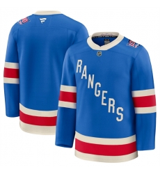Men New York Rangers Blank Blue Centennial Stitched Hockey Jersey