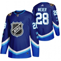 Men San Jose Sharks 28 Timo Meier 2022 All Star Blue Stitched Jersey