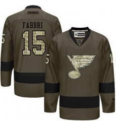 Blues #15 Robby Fabbri Green Salute to Service Stitched NHL Jersey