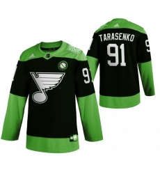 Men St.Louis Blues 91 Vladimir Tarasenko Green 2020 Adidas Jersey