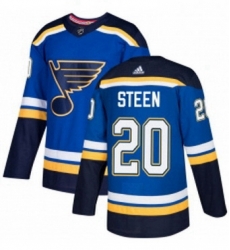 Mens Adidas St Louis Blues 20 Alexander Steen Premier Royal Blue Home NHL Jersey 