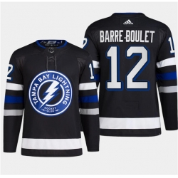 Men's Tampa Bay Lightning #12 Alex Barre-Boulet Black 2024 Stadium Series Stitched Jersey