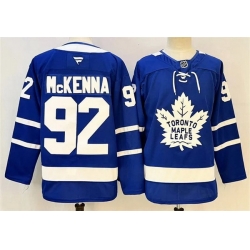 Men Toronto Maple Leafs  92 Gavin McKenna Fanatics Home Blue Premium Player Jersey
