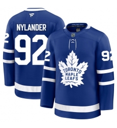 Men Toronto Maple Leafs Alex Nylander 92 Fanatics Home Blue Premium Stitched Hockey Jersey