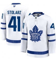 Men Toronto Maple Leafs Anthony Stolarz 41 Fanatics Away White Premium Stitched Hockey Jersey Men Toronto Maple Leafs Anthony Stolarz 41 Fanatics Away White Premium Stitched Hockey Jersey