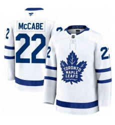 Men Toronto Maple Leafs Jake McCabe 22 Fanatics Away White Premium Stitched Hockey Jersey