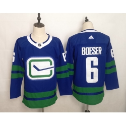 Canucks 6 Brock Boeser Blue Adidas Jerseys