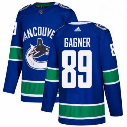 Mens Adidas Vancouver Canucks 89 Sam Gagner Premier Blue Home NHL Jersey 