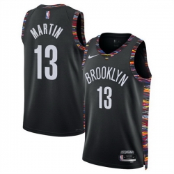 Men Brooklyn Nets 13 Tyrese Martin Black 2025 26 City Edition Stitched Basketball Jersey