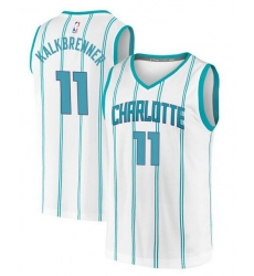 Men Charlotte Hornets 11 Ryan Kalkbrenner White 2025 Draft Association Edition Stitched Basketball Jersey Men Charlotte Hornets 11 Ryan Kalkbrenner White 2025 Draft Association Edition Stitched Basketball Jersey