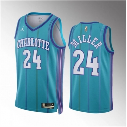 Men Charlotte Hornets 24 Brandon Miller Teal 2023 24 Classic Edition Stitched Basketball Jersey