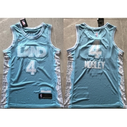 Men Cleveland Cavaliers 4 Evan Mobley Light Blue 2024 City Edition Stitched Jersey