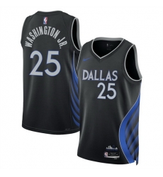 Men Dallas Mavericks 25 P J  Washington Black 2025 26 City Edition Stitched Basketball Jersey