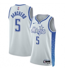 Men Orlando Magic 5 Paolo Banchero Silver 2025 26 City Edition Stitched Basketball Jersey Men Orlando Magic 5 Paolo Banchero Silver 2025 26 City Edition Stitched Basketball Jersey