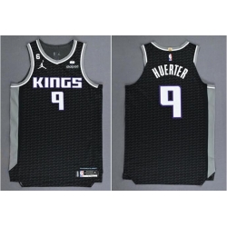 Men Nike Sacramento Kings Kevin Huerter #9 Black Swingman Stitched NBA Jersey