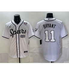 Men San Antonio Spurs 11 Carter Bryant White USA 250 Patch Stitched Baseball Jersey Men San Antonio Spurs 11 Carter Bryant White USA 250 Patch Stitched Baseball Jersey