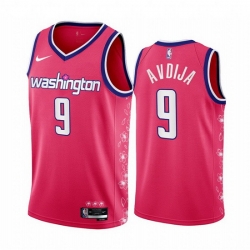 Men Washington Wizards 9 Deni Avdija 2022 23 Pink Cherry Blossom City Edition Limited Stitched Basketball Jersey