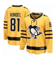 NHL Penguins 81 KINDEL Yellow Stitched Fanatics Hockey Jersey NHL Penguins 81 KINDEL Yellow Stitched Fanatics Hockey Jersey