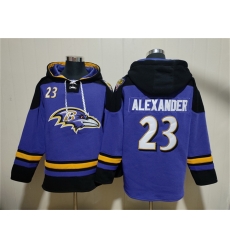 Men Baltimore Ravens 23 Jaire Alexander Ageless Must Have Lace Up Pullover Hoodie