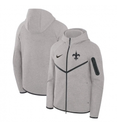 Men New Orleans Saints Gray Tech Fleece Full Zip Windrunner Hoodie 1 Men New Orleans Saints Gray Tech Fleece Full Zip Windrunner Hoodie 1