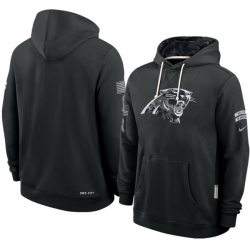 Men Carolina Panthers Black 2026 Salute to Service Sideline Dri FIT Pullover Hoodie