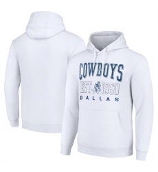 Men Dallas Cowboys White Throwback Logo Pullover Hoodie Men Dallas Cowboys White Throwback Logo Pullover Hoodie
