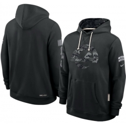 Men Los Angeles Rams Black 2026 Salute to Service Sideline Dri FIT Pullover Hoodie