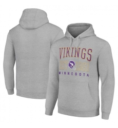 Men Minnesota Vikings Grey Throwback Logo Pullover Hoodie Men Minnesota Vikings Grey Throwback Logo Pullover Hoodie