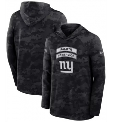 Men New York Giants Black 2026 Salute to Service Sideline Lightweight Hoodie Dri FIT Long Sleeve Top