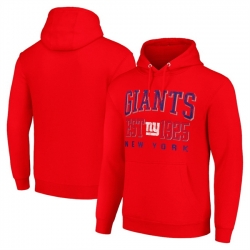 Men New York Giants Red Throwback Logo Pullover Hoodie